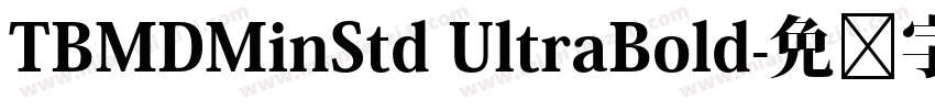 TBMDMinStd UltraBold字体转换